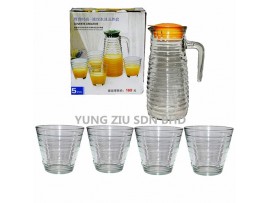 LWH-5#GLASS JUG +4 CUP(SINBADA)(COVERTE CREATIVE)